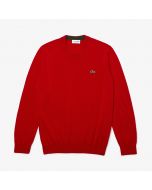 Lacoste Men's Organic Round Neck Pullover Red