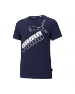 Puma T-Shirt Amplified Big Logo Tee Blau für Kinder