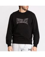 Everlast Maxi-Logo-Sweatshirt aus schwarzer Baumwolle mit Rundhalsausschnitt