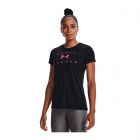 Under Armour Tech Solid Logo Arch Tee Black Donna