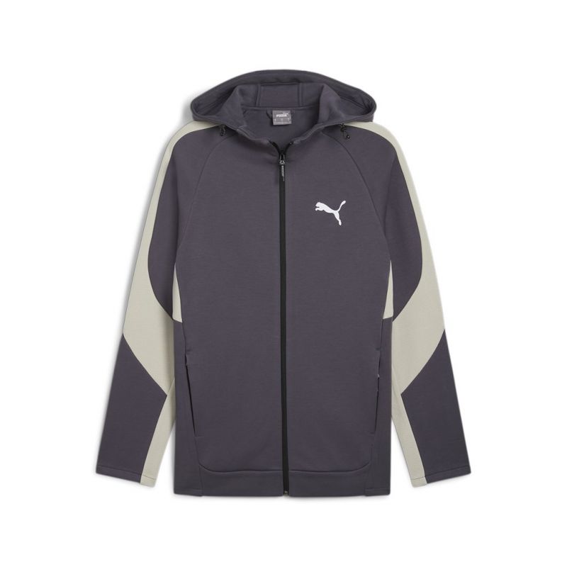 Puma Felpa Evostripe Full Zip Grigia da Uomo