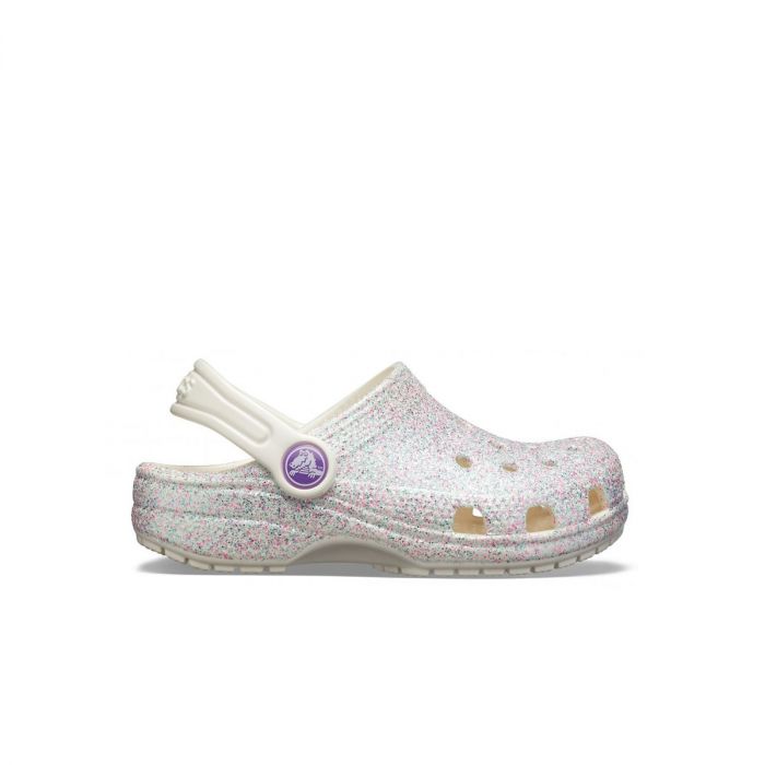 Crocs Classic Glitter Clog K Oyster for Kids