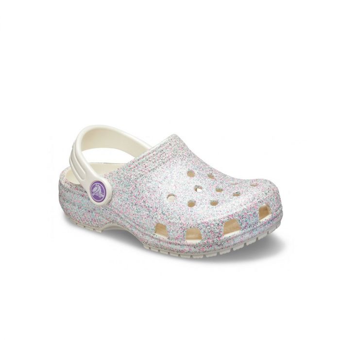 Crocs Classic Glitter Clog K Oyster for Kids