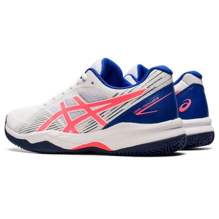 Asics Gel Game 8 Clay/Oc Donna White-Blazing Coral