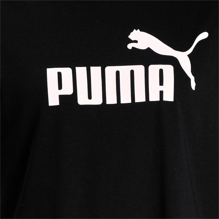 Puma Essential Cropped Logo Tee Black