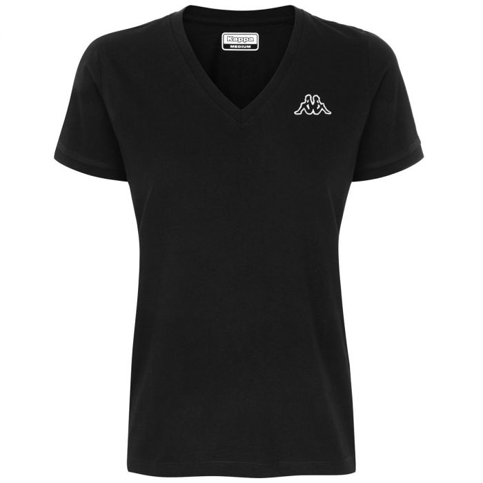 Kappa T-Shirt Cabou Logo Nera da Donna