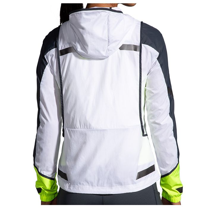 Brooks Run Visible Convertible Jacket White/Asphalt/Nightlife