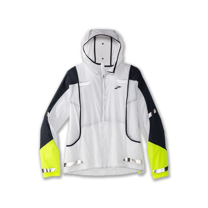 Brooks Run Visible Convertible Jacket White/Asphalt/Nightlife