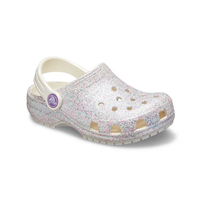 Crocs Classic Glitter Clog Toddler Perla