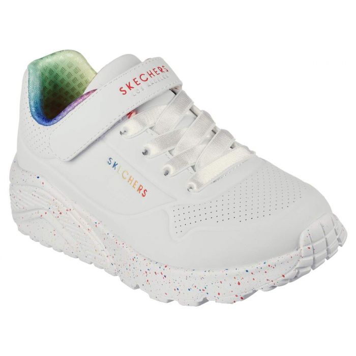 Skechers Uno Lite Rainbow Specks Bianco/Multi da Ragazza