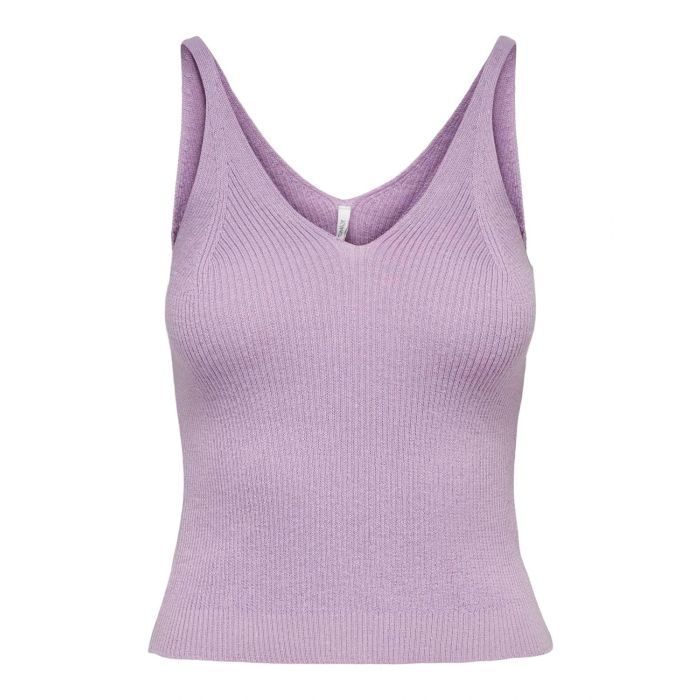 Only Top Onllina Sleeveless Knitted Purple/Orchid Bloom da Donna