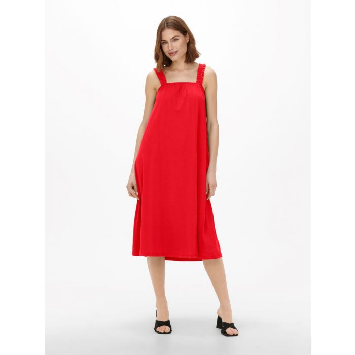 Only Onlmay sl mix dress High Risk Red