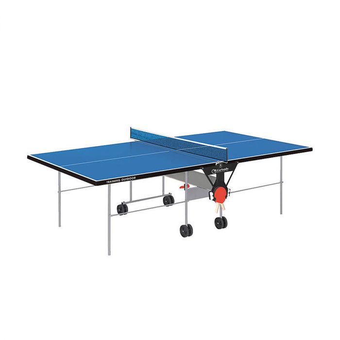Garlando Tavolo da Ping Pong Training Outdoor Blu con ruote per esterno