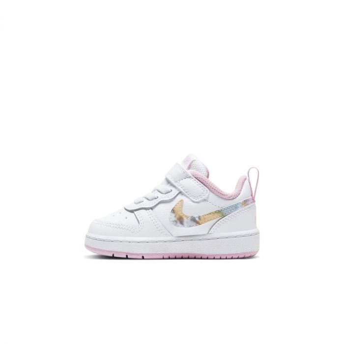 Nike Court Borough Low 2 White-Pink da Bambina