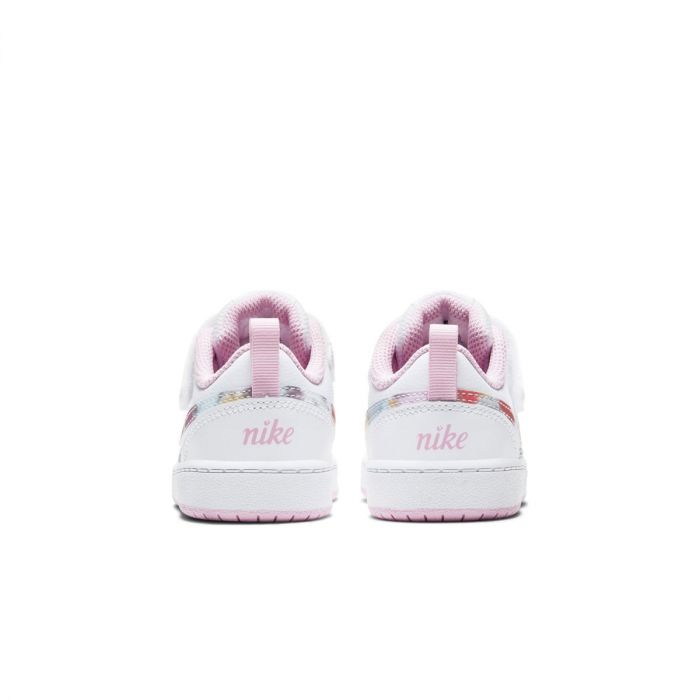Nike Court Borough Low 2 White-Pink da Bambina