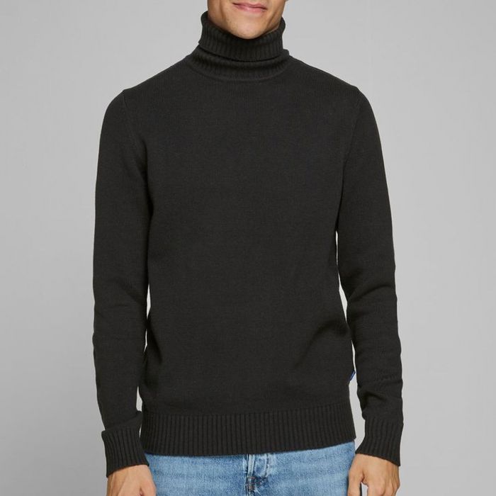 Jack & Jones Men's Black Turtleneck Sweater