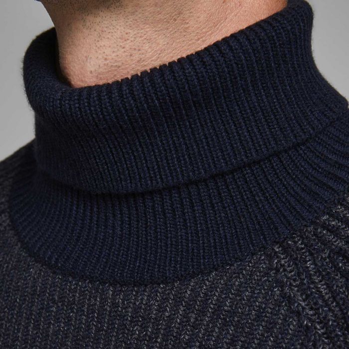 Jack & Jones Jcotaylor knit roll neck Nero-Blu