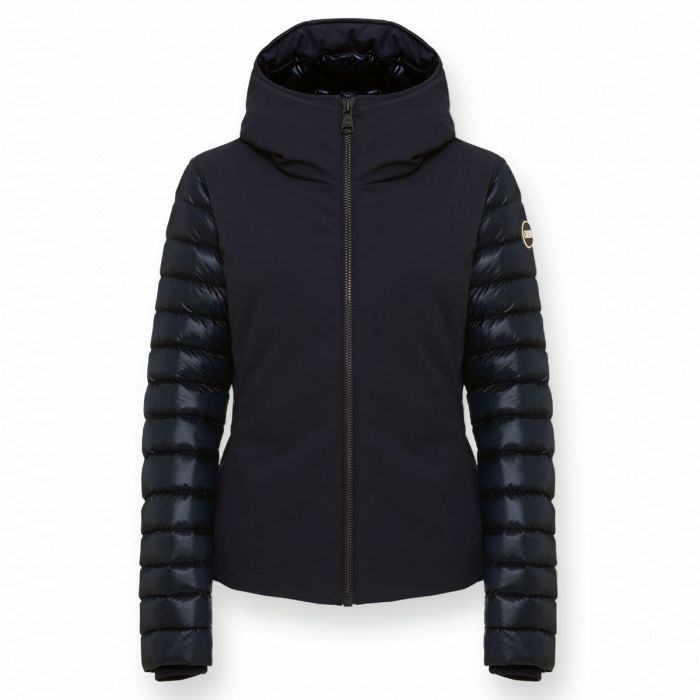 Colmar Black Bi-Fabric Jacket for Woman