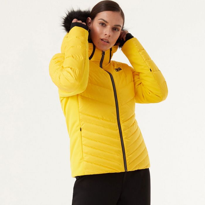 Colmar Ski Jacket Ancolie Fur Yellow for Woman