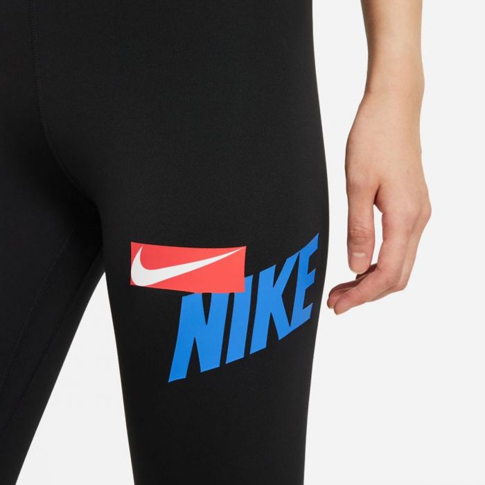 Nike Legging One Cropped Graphic Black Photo Blue