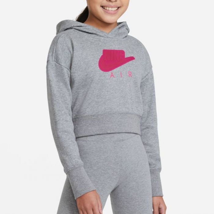 Nike Air Felpa Big Logo Grigia da Bambina