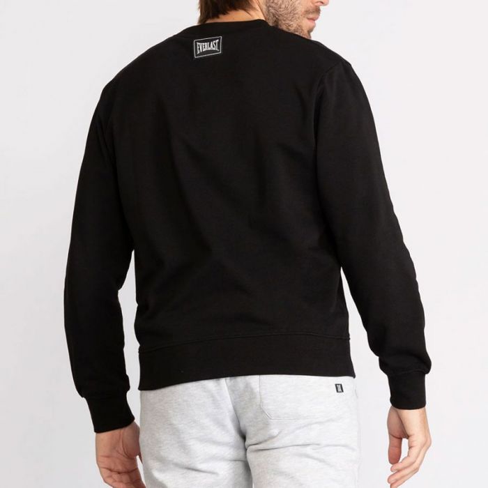 Everlast Black Cotton Maxi Logo Crewneck Sweatshirt
