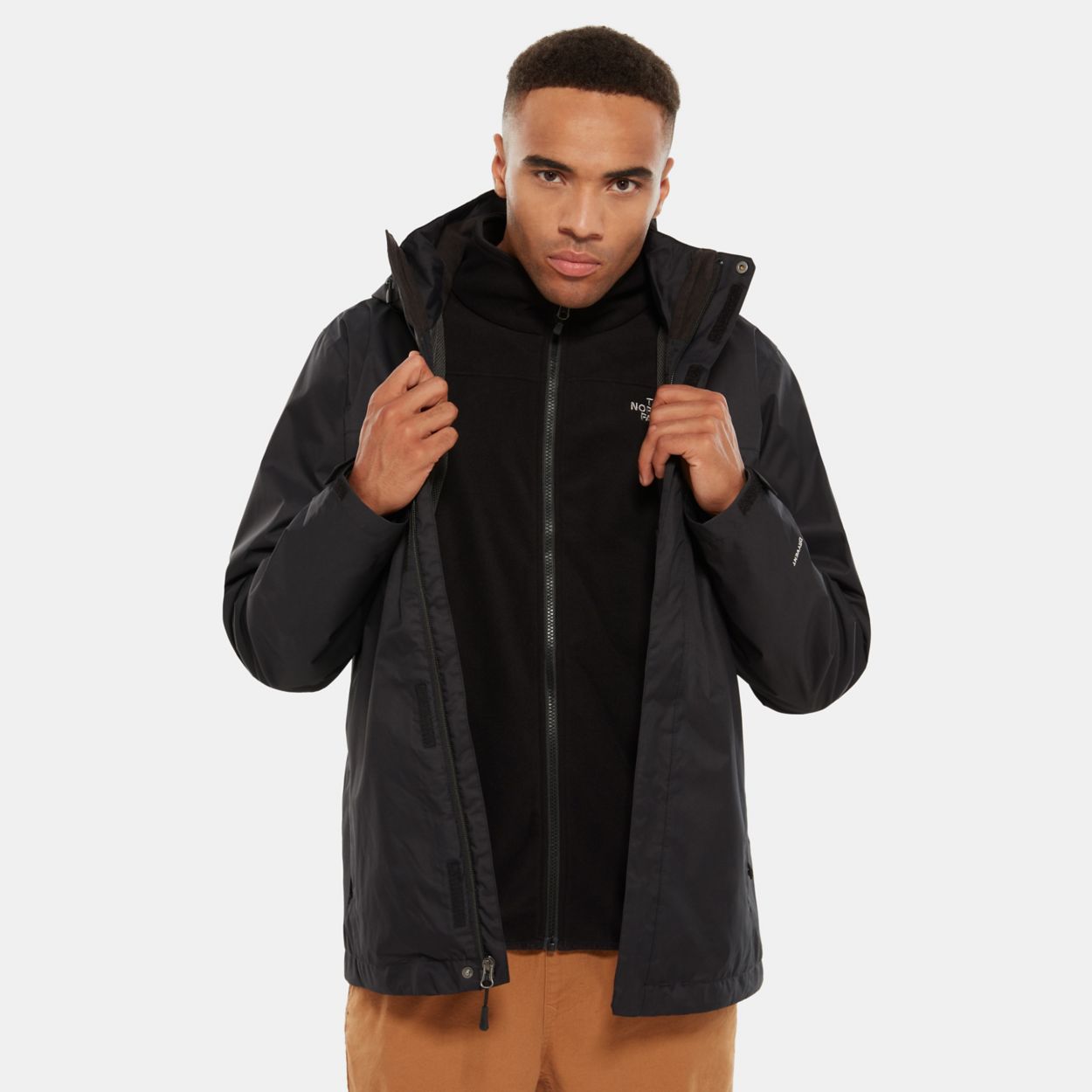 the north face evolve ii triclimate jacket tnf black, nero