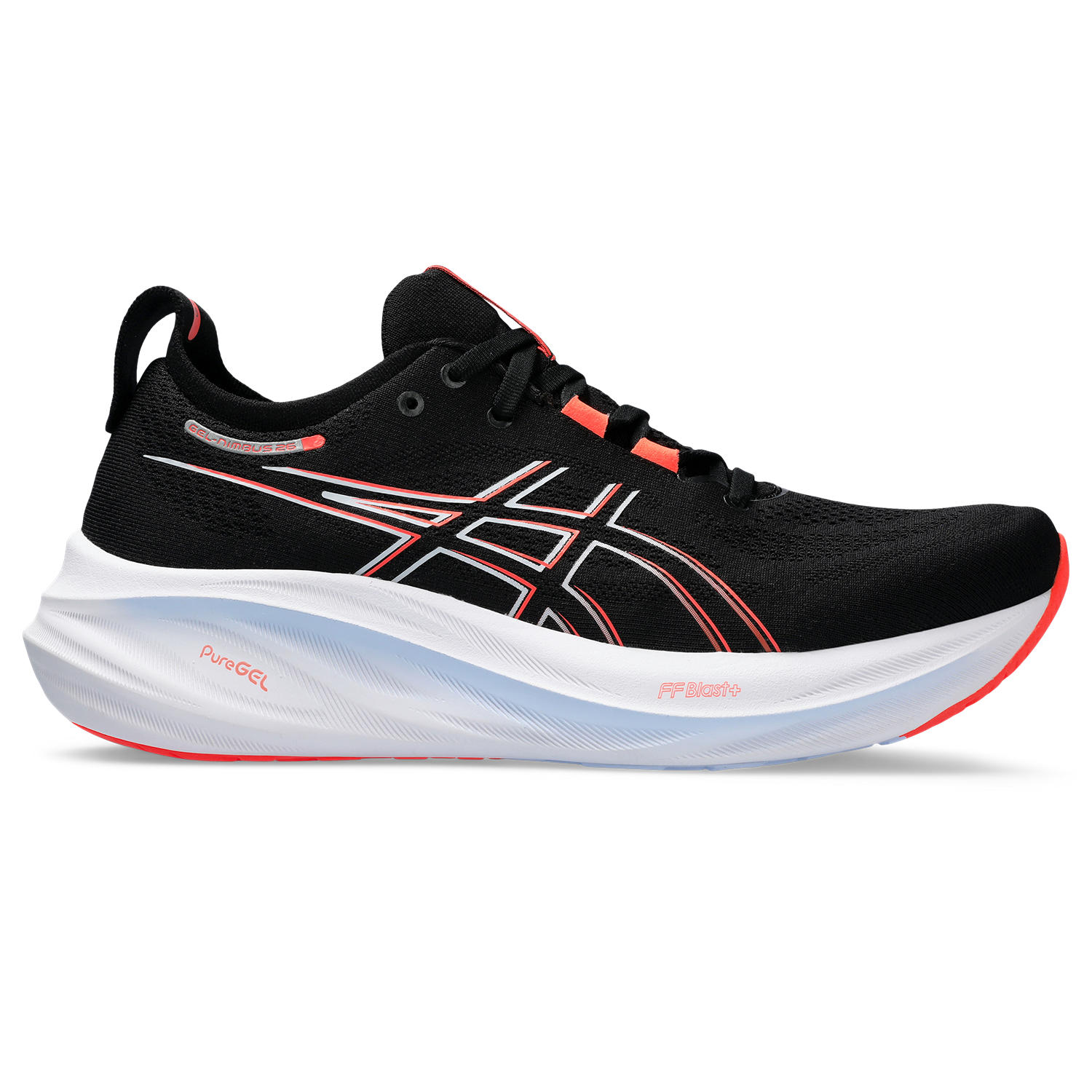 Asics Gel Nimbus 26 Black True Red da Uomo