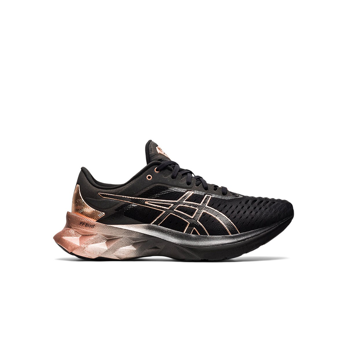 Asics Novablast Platinum Black Rose Gold for Women