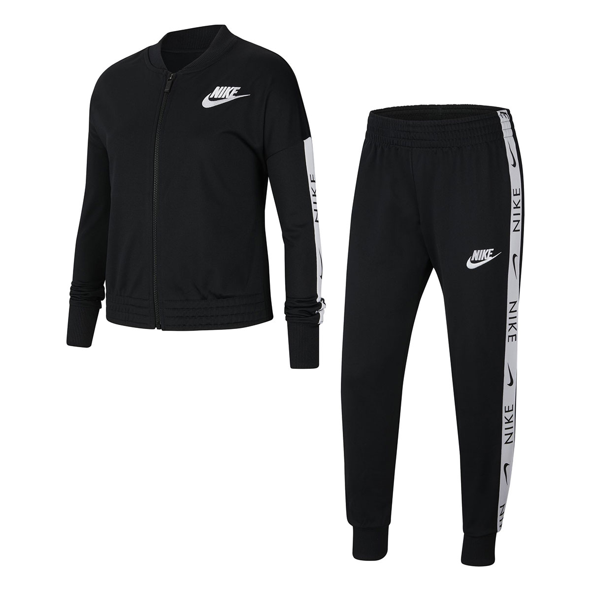 Nike Tracksuit Black White for Girls