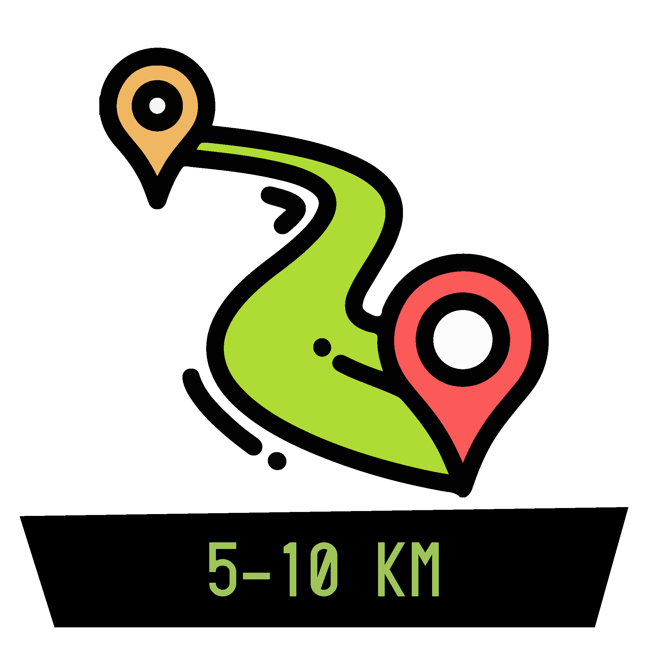 5-10 km