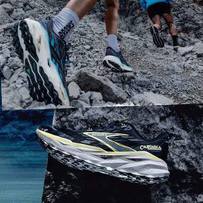 Scarpe da trail running Brooks Cascadia 19 da uomo tomaia in materiali riciclati e suola all-terrain