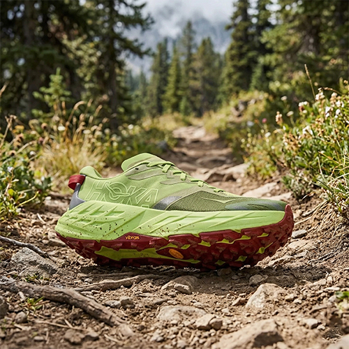 Scarpe da trail running Hoka Speedgoat 7 con suola Vibram Megagrip e ghetta integrata protettiva